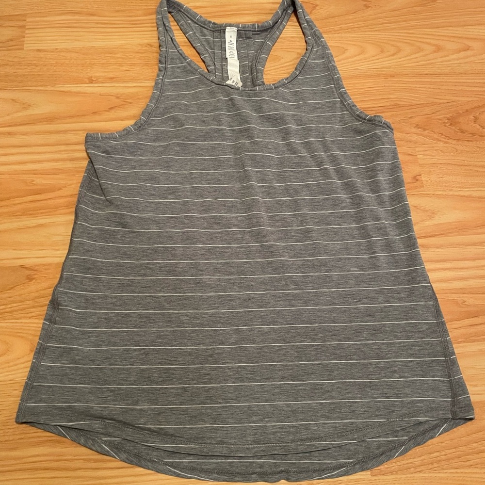 Lululemon Athletica Gray Striped Tank Top